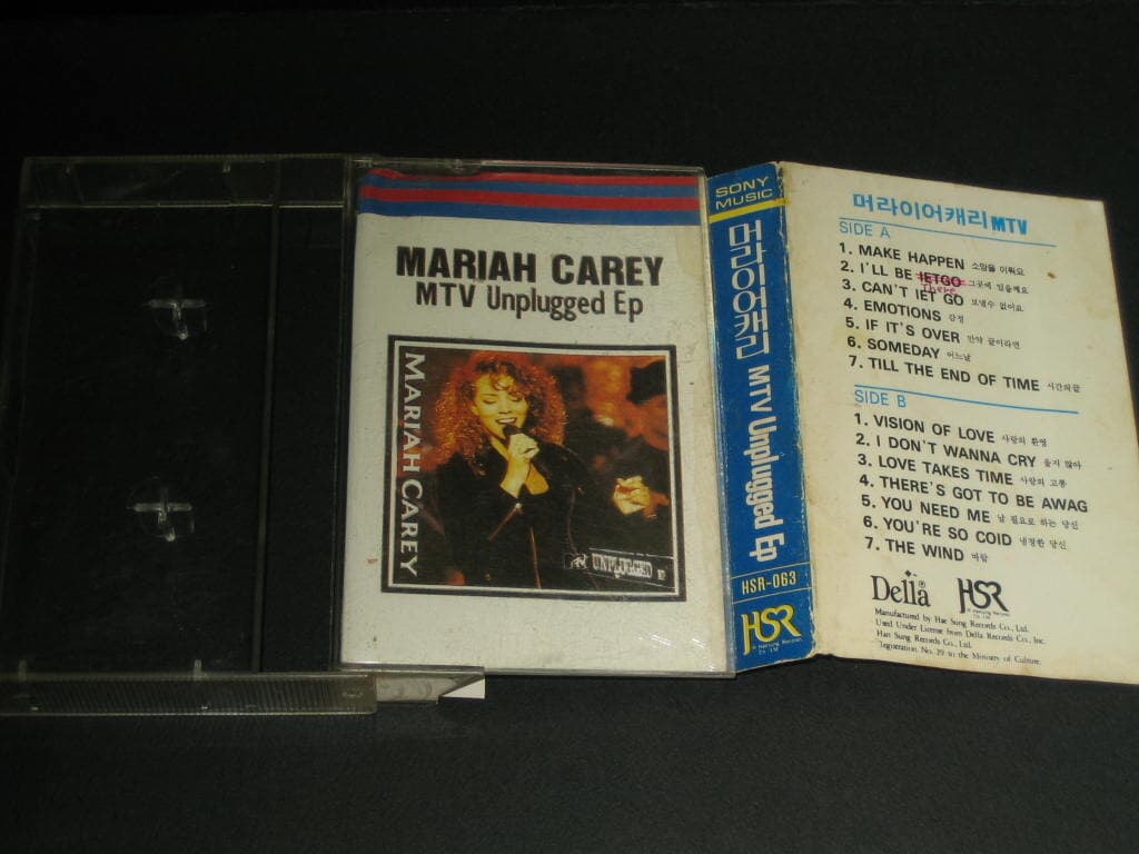 머라이어 캐리 Mariah Carey - MTV Unplugged Ep 카세트테이프 / Sony, haesung records
