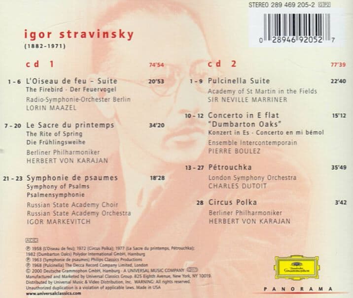 로린 마젤 (V.A) - Stravinsky Le Sacre Du Printemps Symphony Of Psalms 2Cds [E.U발매]