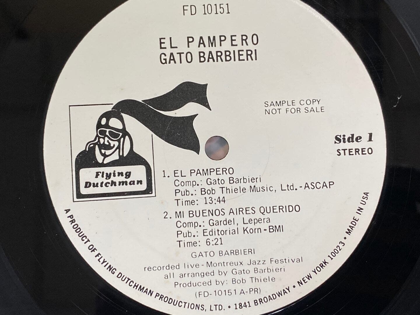 [LP] 가토 바비에리 - Gato Barbieri - El Pampero LP [U.S반]