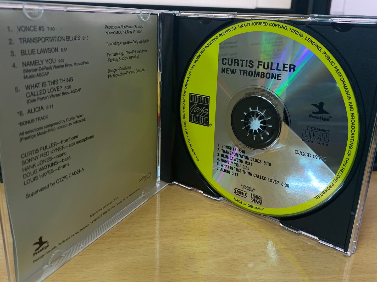 커티스 풀러 - Curtis Fuller - New Trombone [독일발매]
