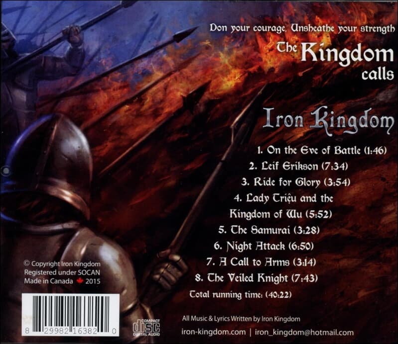 아이언 킹덤 (Iron Kingdom) - Ride For Glory (Canada 발매) 