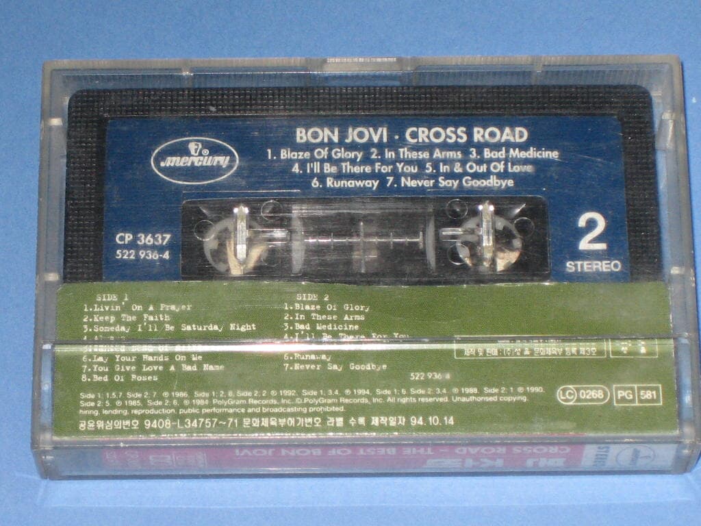 Bon Jovi 본 조비 - Cross Road (The Best Of) 카세트테이프