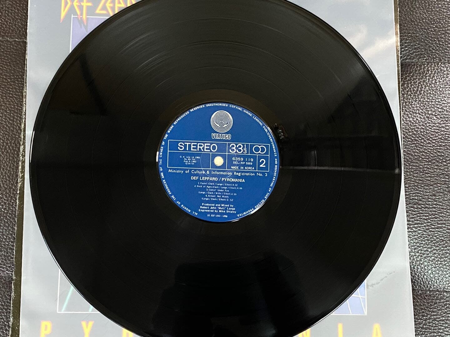 [LP] 데프 레퍼드 - Def Leppard - Pyromania LP [성음-라이센스반]