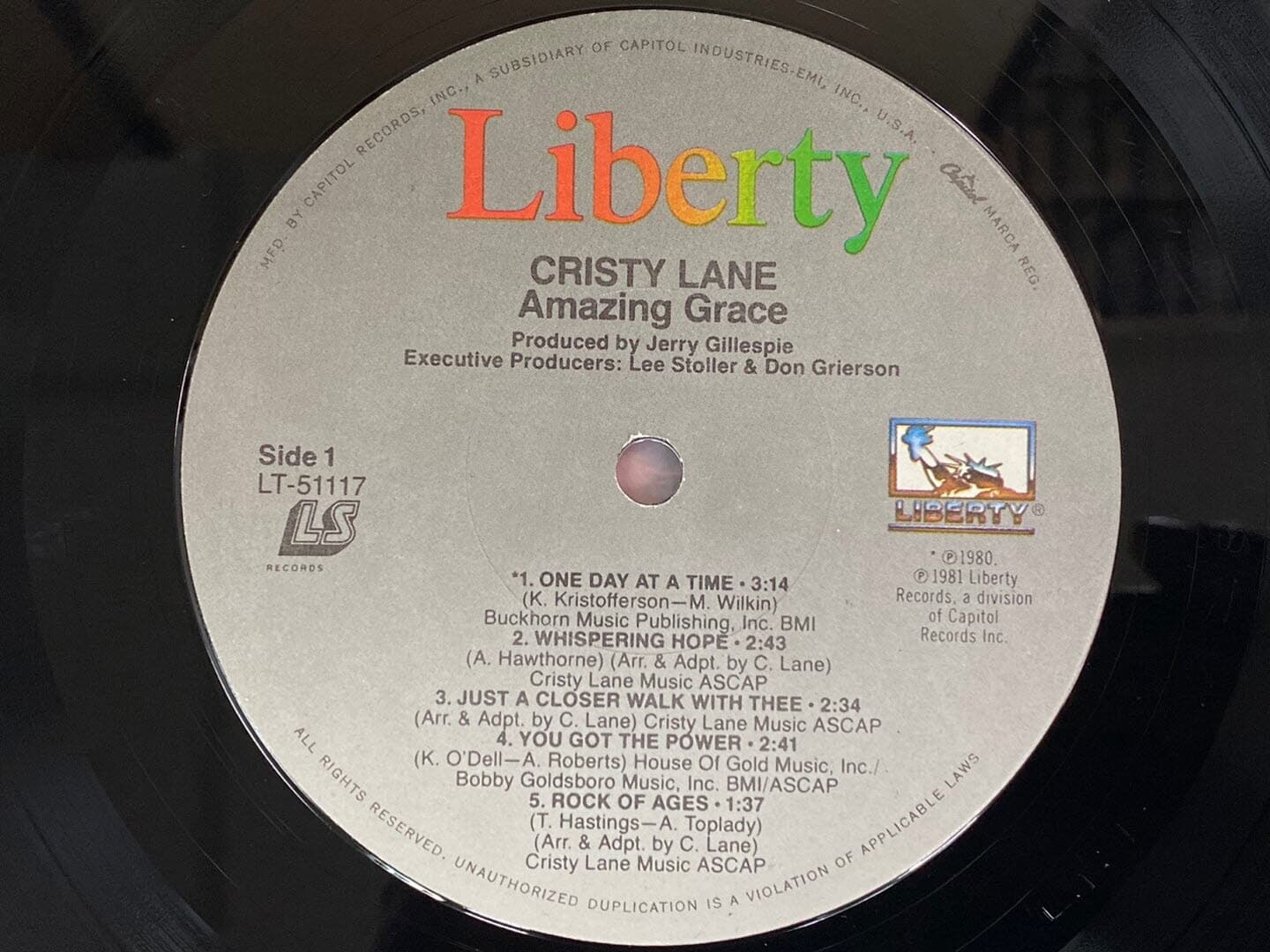 [LP] 크리스티 레인 - Cristy Lane - Amazing Grace LP [U.S반]