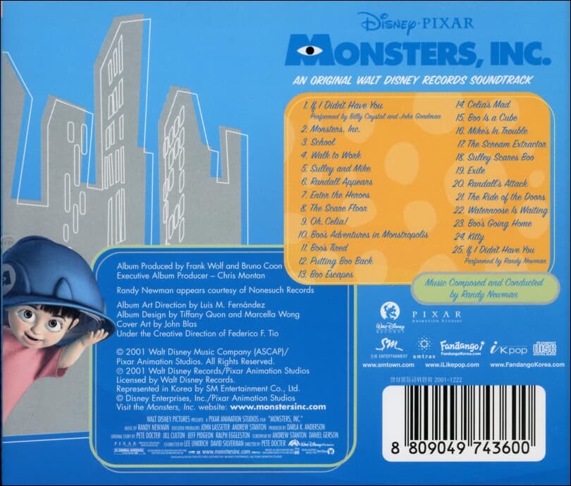 Monsters, Inc. (몬스터 주식회사)  - O.S.T