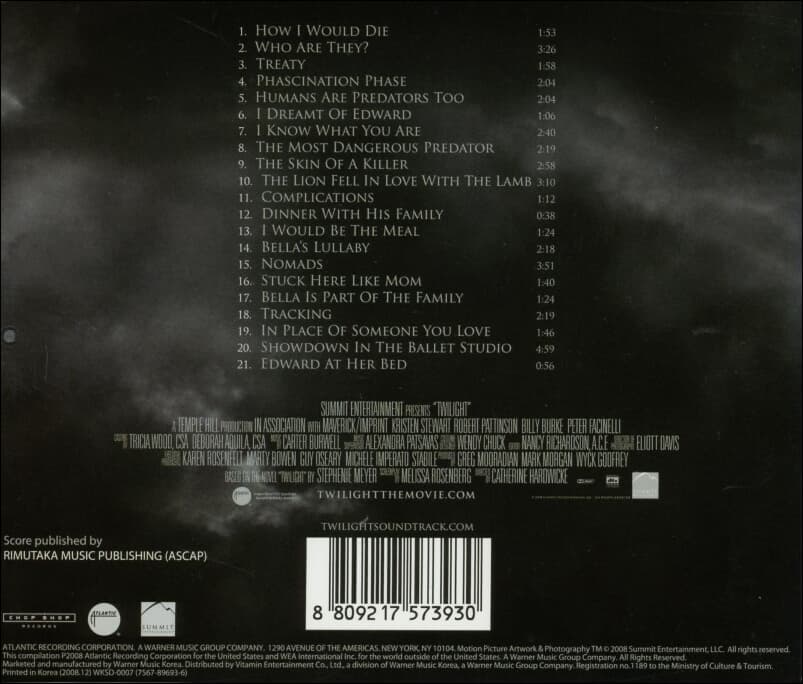 Twilight (트와일라잇) -  The Score 