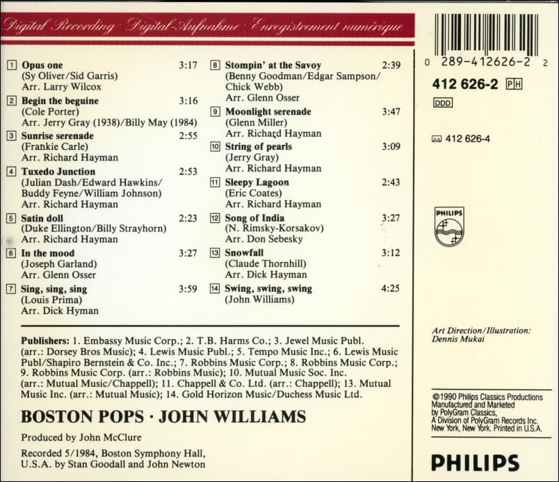 John Williams (존 윌리암스) - The Boston Pops  Swing, Swing, Swing(스윙 재즈의 정석)(US발매)