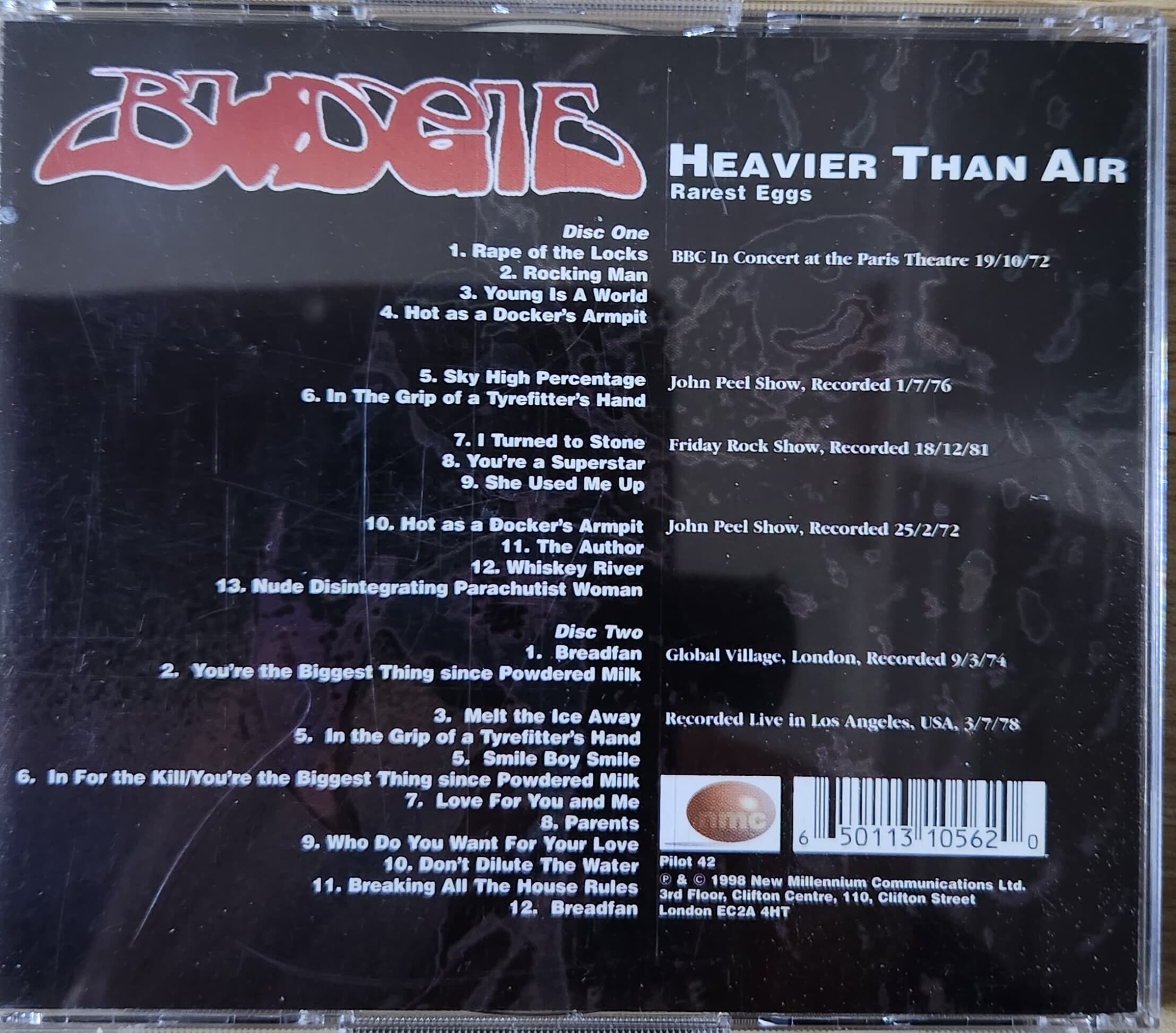 BUDGIE /HEAVIER THAN AIR Rarest Eggs--2CD