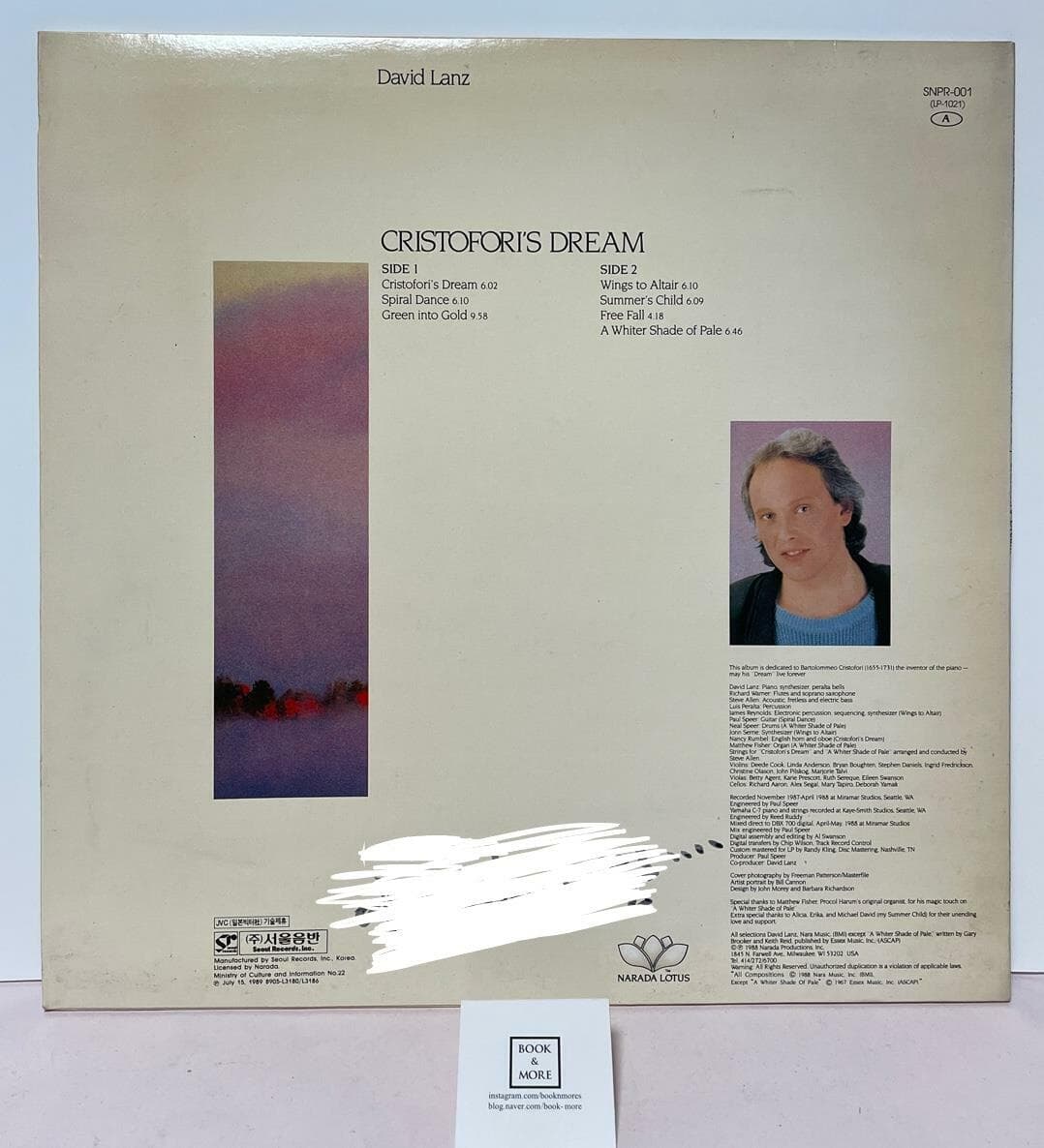 [LP] David Lanz - Cristofori‘s Dream / 서울음반 / 상태 : 상