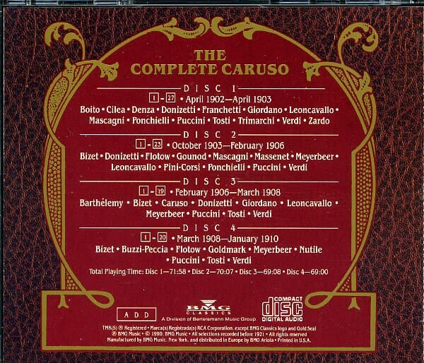 [수입] The Complete Caruso (12CD)