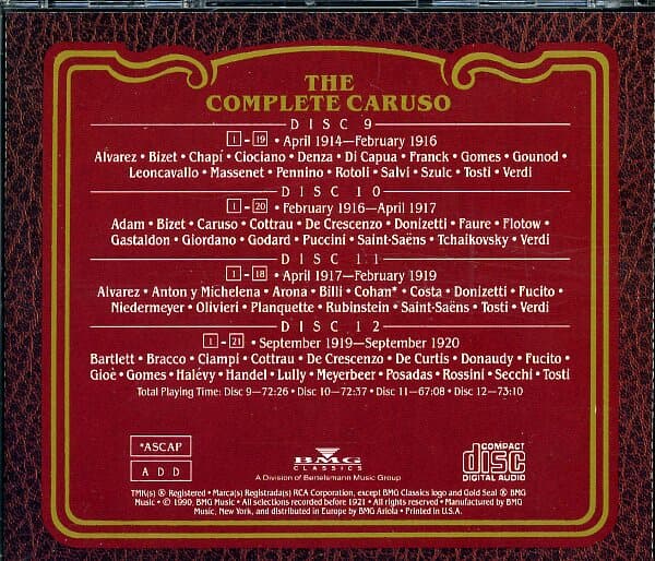 [수입] The Complete Caruso (12CD)