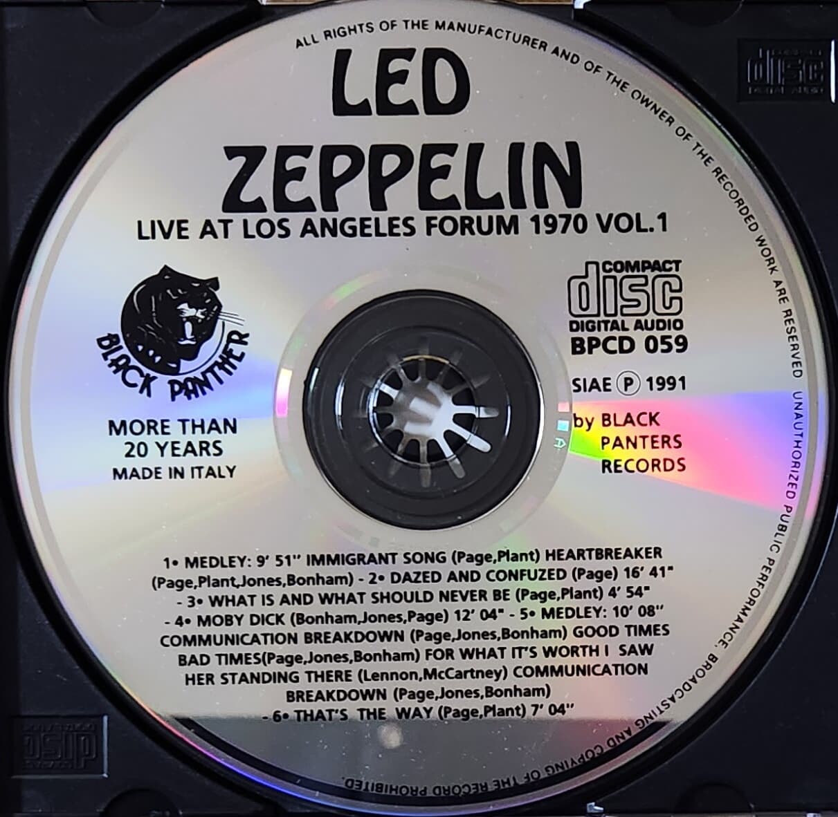 led zeppelin /live at los angeles forum 1970 vol.1