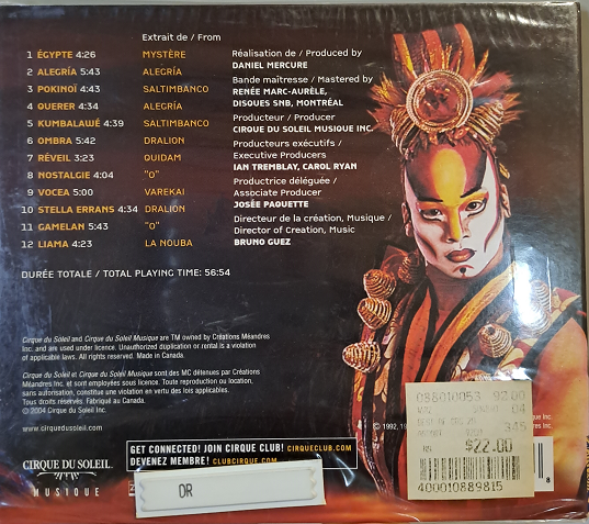 Cirque Du Soleil (태양의 서커스) - Le Best of Cirque du Soleil (20th Anniversary Edition)(CD)