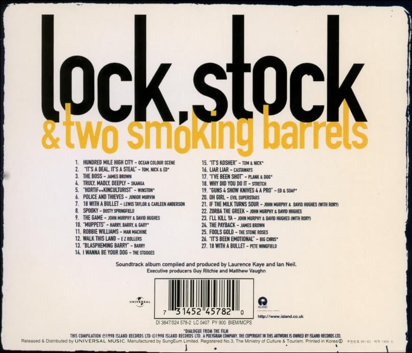 Lock Stock & Two Smoking Barrels(락 스탁 앤 투 스모킹 배럴스) - OST
