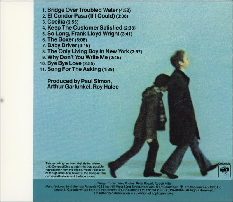 사이먼 앤 가펑클 (Simon & Garfunkel) - Bridge Over Troubled Water(US발매)