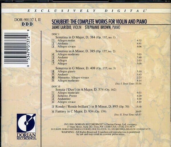 [수입] Schubert - The Complete Works for Violin and Piano (2CD)