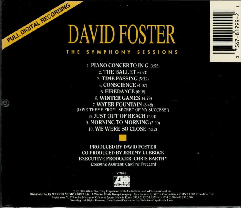 데이빗 포스터 (David Foster) - The Symphony Sessions