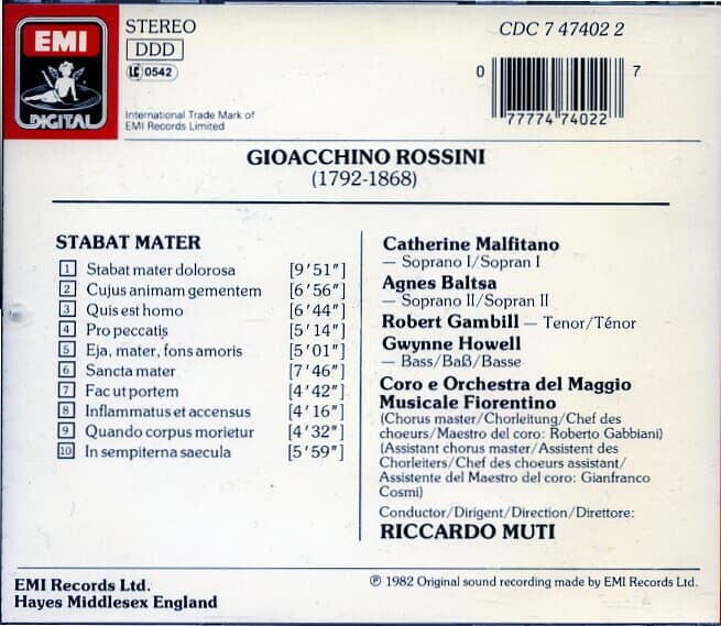 [수입] Rossini - Stabat Mater / Muti