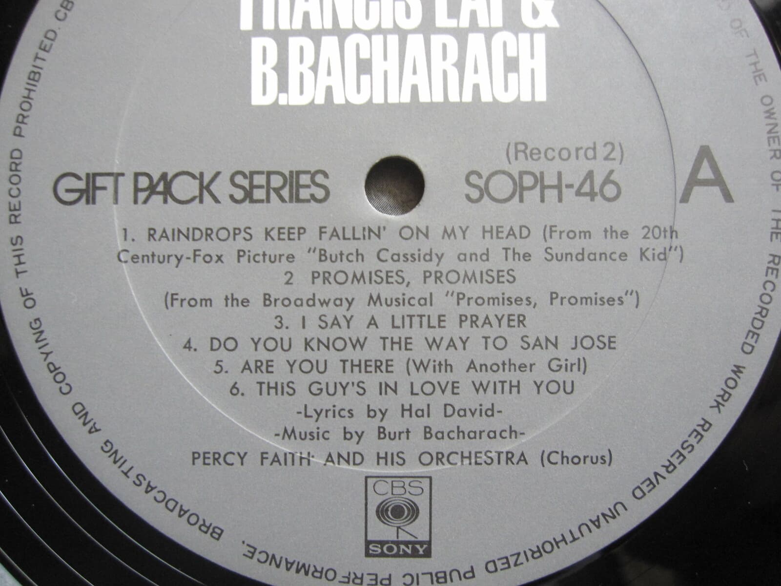 LP(수입) Francis Lai & B.Bacharach - 퍼시 페이스/카라벨리(Box 2LP)