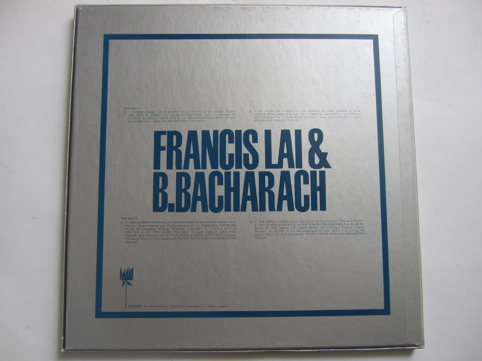 LP(수입) Francis Lai & B.Bacharach - 퍼시 페이스/카라벨리(Box 2LP)