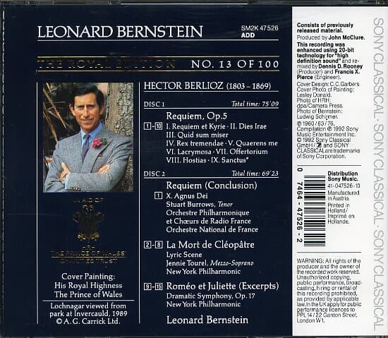 [수입] Leonard Bernstein - The Royal Edition 13 / Berlioz - Requiem (2CD)