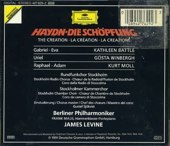 [수입] Haydn - Die Schopfung (천지창조) / Berliner Philharmoniker / Levine (2CD)