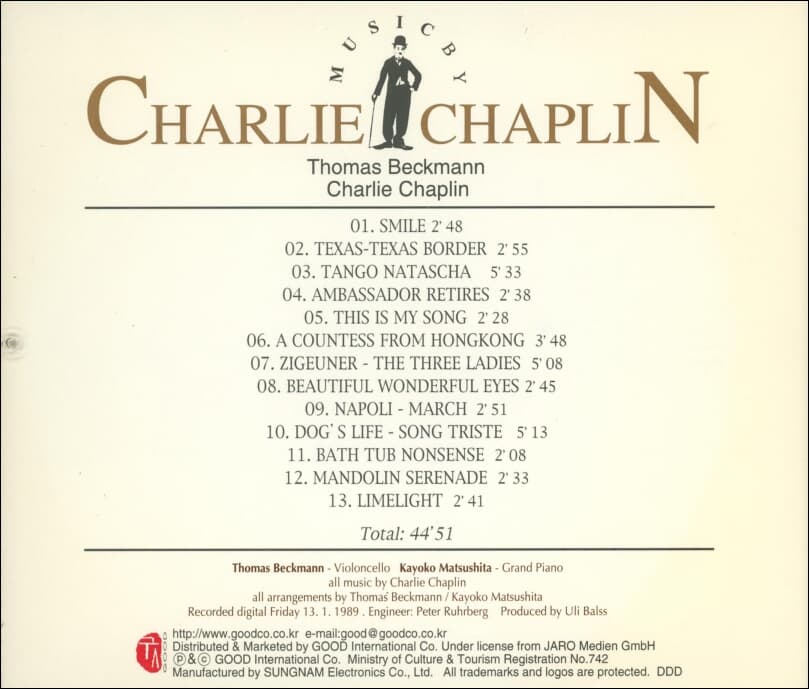 베크만 (Thomas Beckmann) - Charlie Chaplin - Oh! That Cello