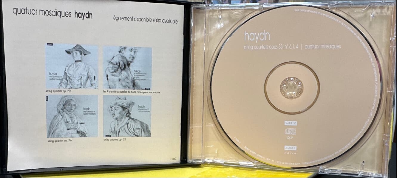 Haydn : String Quartets Opus 33 (현악 사중주 작품 33) - 모자이크 4중주단 (Quatuor Mosaiques)(2cd) (유럽발매)