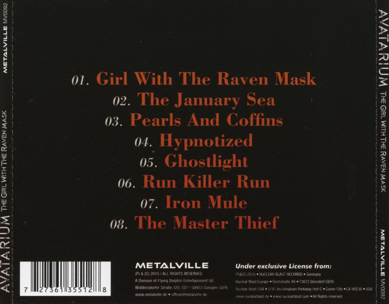 아바타리움 - Avatarium - The Girl With The Raven Mask [독일발매]