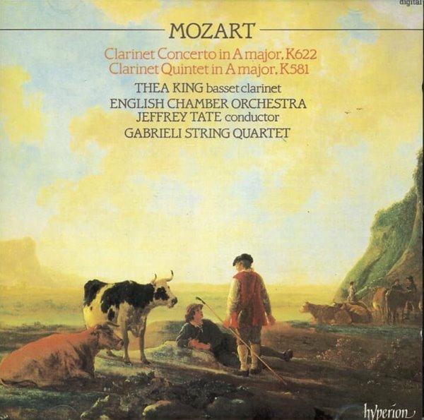 Mozart : 클라리넷 협주곡 K.622, 클라리넷 5중주 K.581 - 테아 킹 (Thea King), 가브리엘리 현악 사중주단 (Gabrieli String Quartet)(UK발매) 