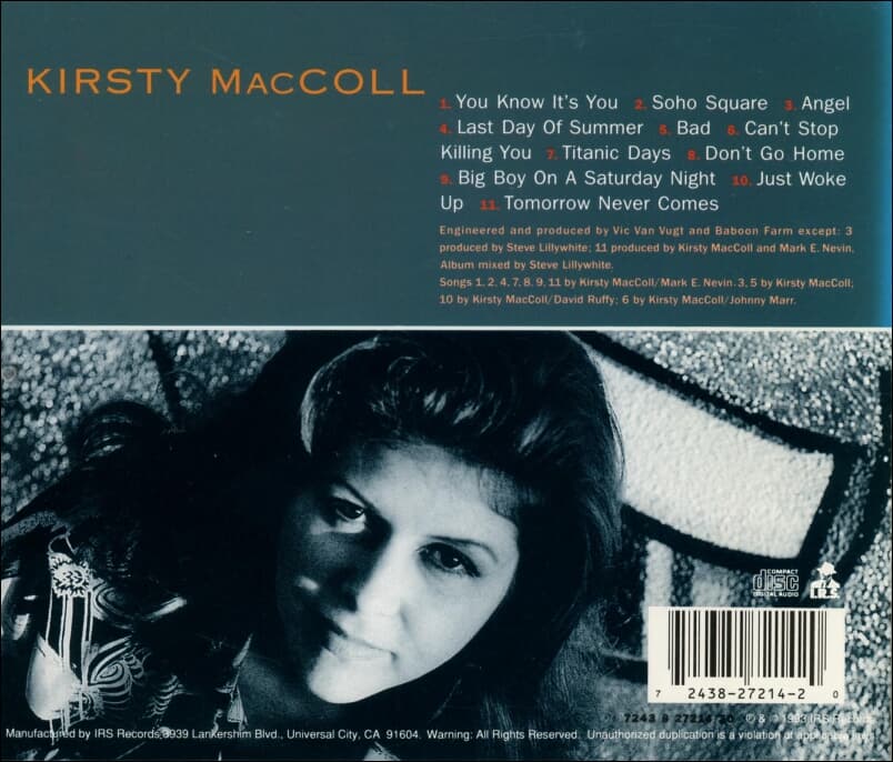 커스티 맥콜 (Kirsty MacColl) - Titanic Days(US발매)