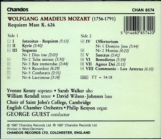 [수입] Mozart - Requiem / English Chamber Orchestra - Guest