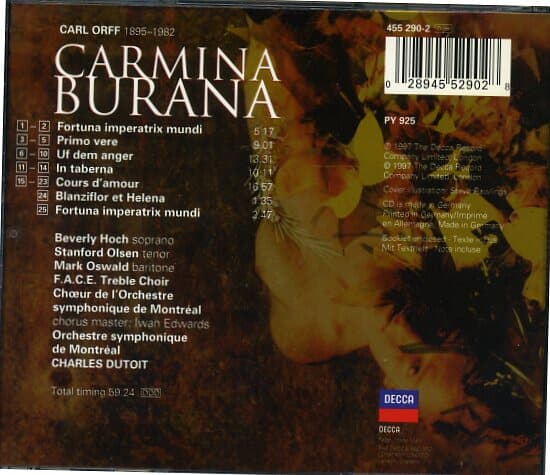 [수입] Orff - Carmina Burana / Charles Dutoit