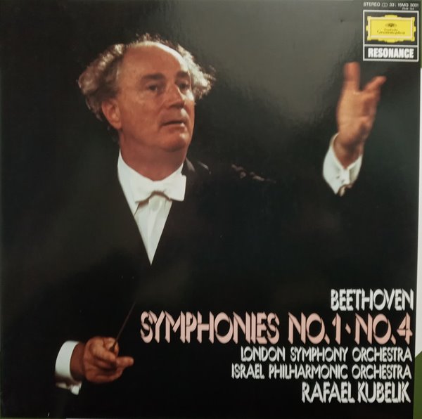 LP(수입) 베토벤: 교향곡 1, 4번 - 라파엘 쿠벨릭/런던 심포니 오케스트라/이스라엘 필하모닉