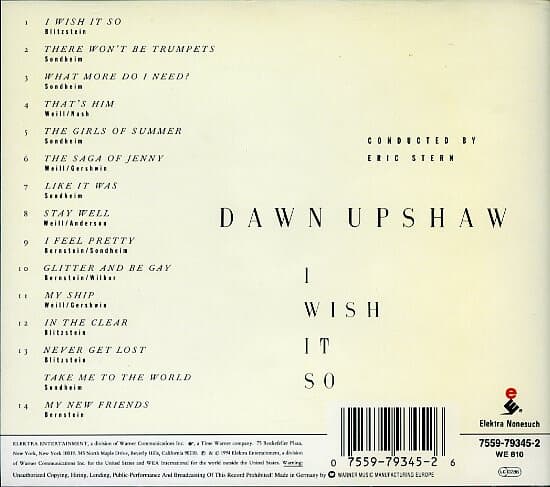 [수입] Dawn Upshaw - I Wish It So