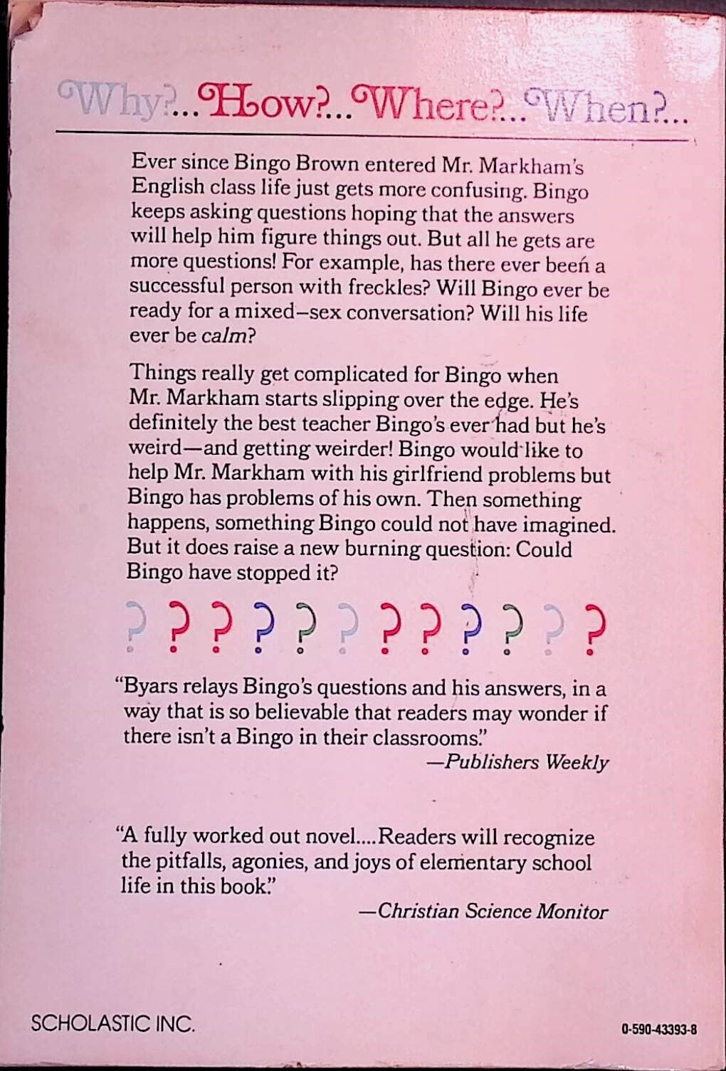 Burning Questions of Bingo Brown Paperback