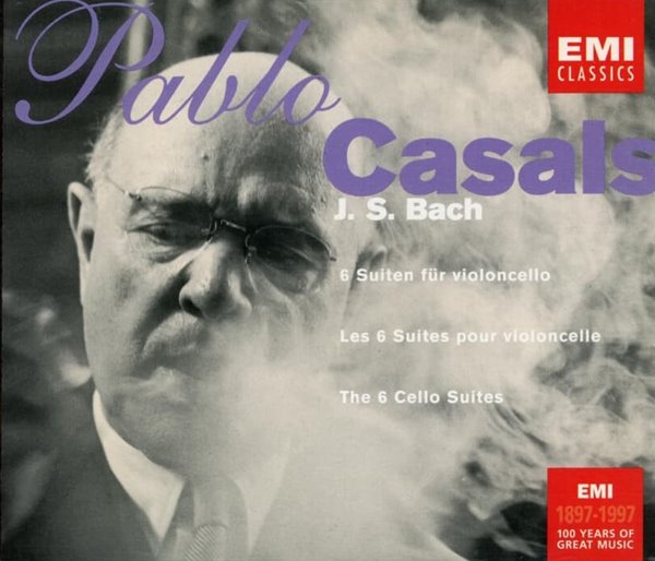 바흐 (Johann Sebastian Bach) : 무반주 첼로 모음곡 전곡집 (The 6 Cello Suites) - 파블로 카잘스 (Pablo Casals) (유럽발매)(2cd)