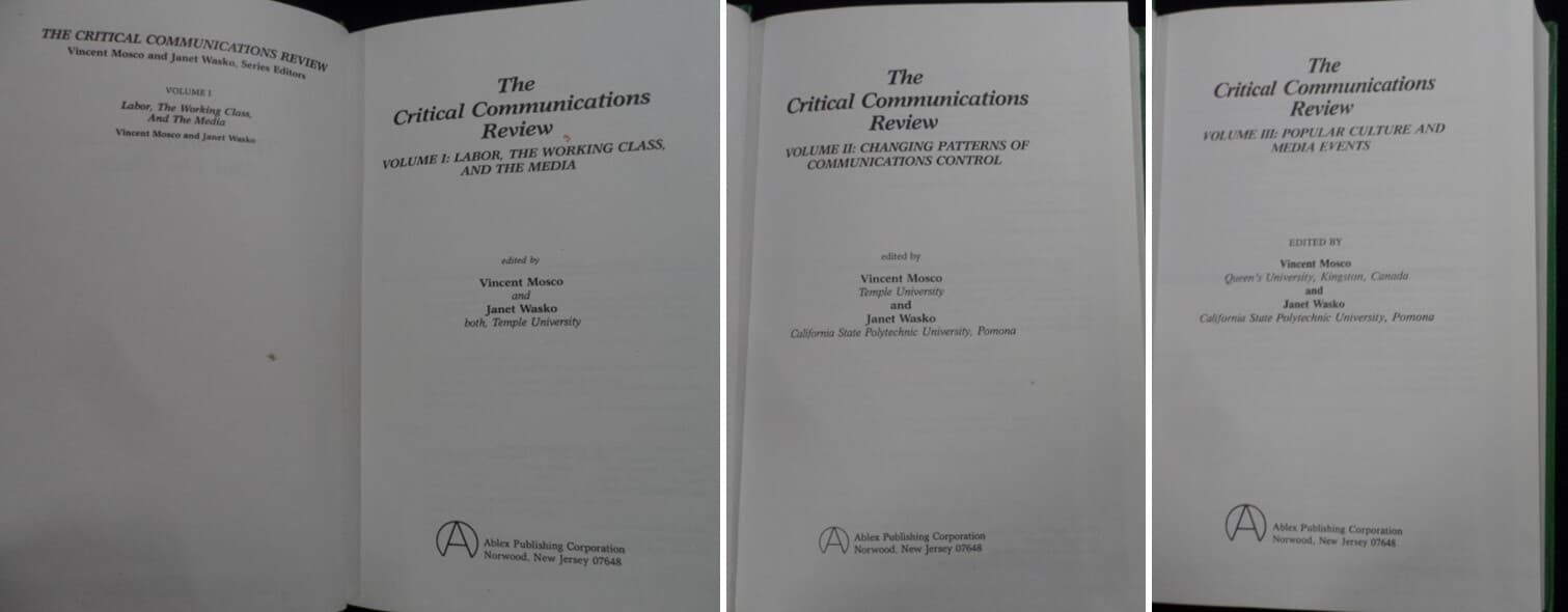 The Critical Communications Review: Volume 1~3 [전3권]