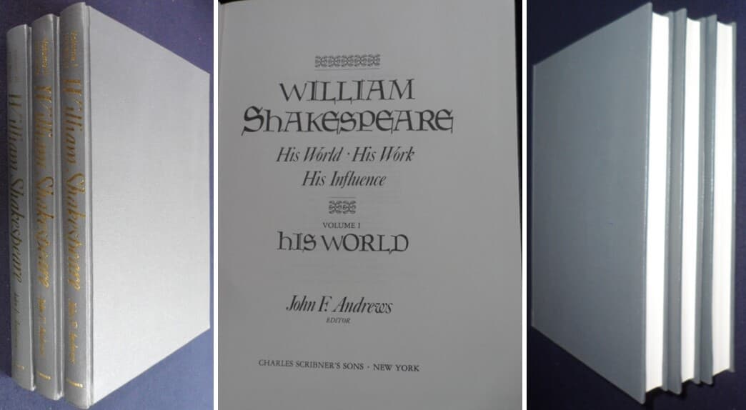 William Shakespeare: His World, His Work, His Influence (3 Volume Set) 중고 저자 John F. Andrews (Editor) | 출판사 Charles Scribners Sons/Reference 