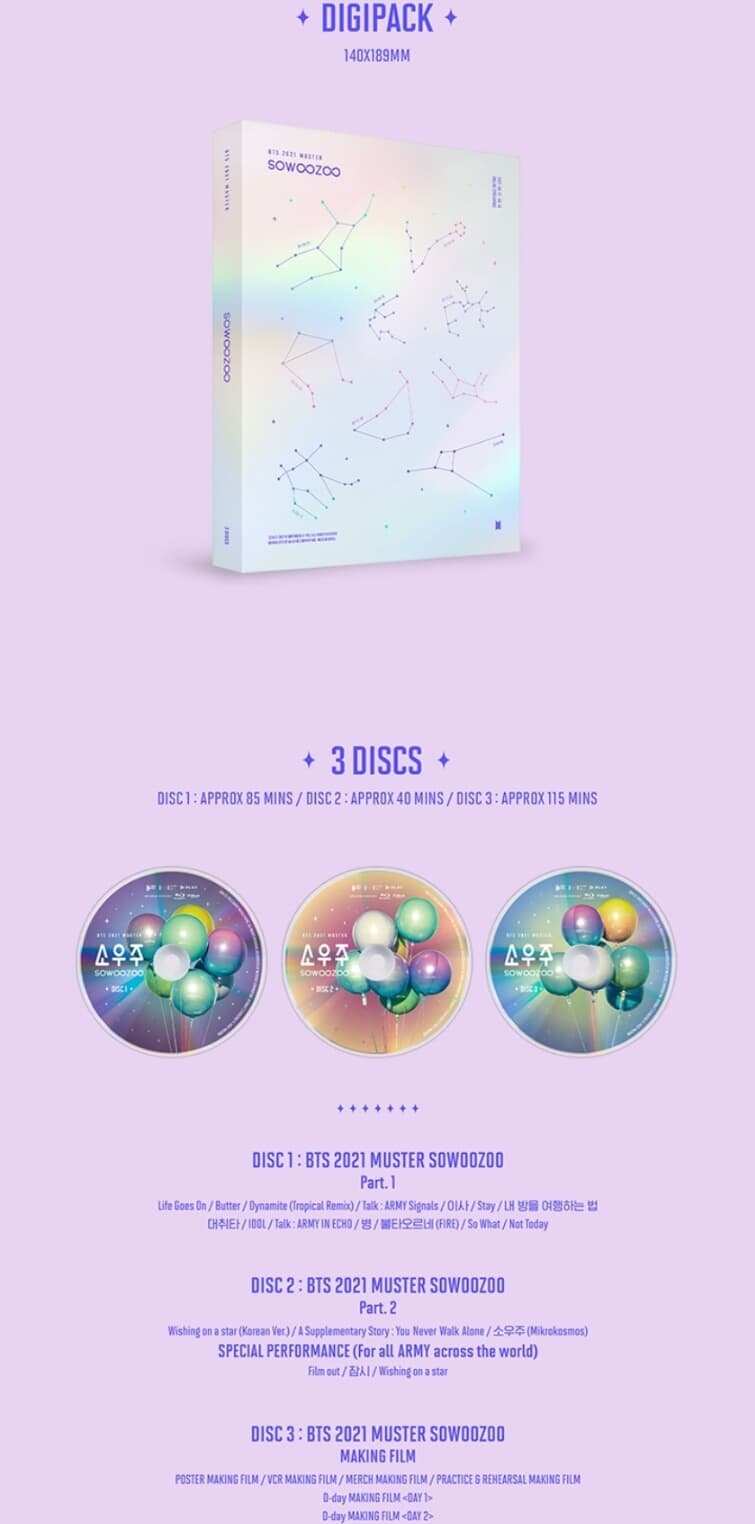 BTS 2021 MUSTER SOWOOZOO Blu-ray 방탄소년단 소우주 블루레이