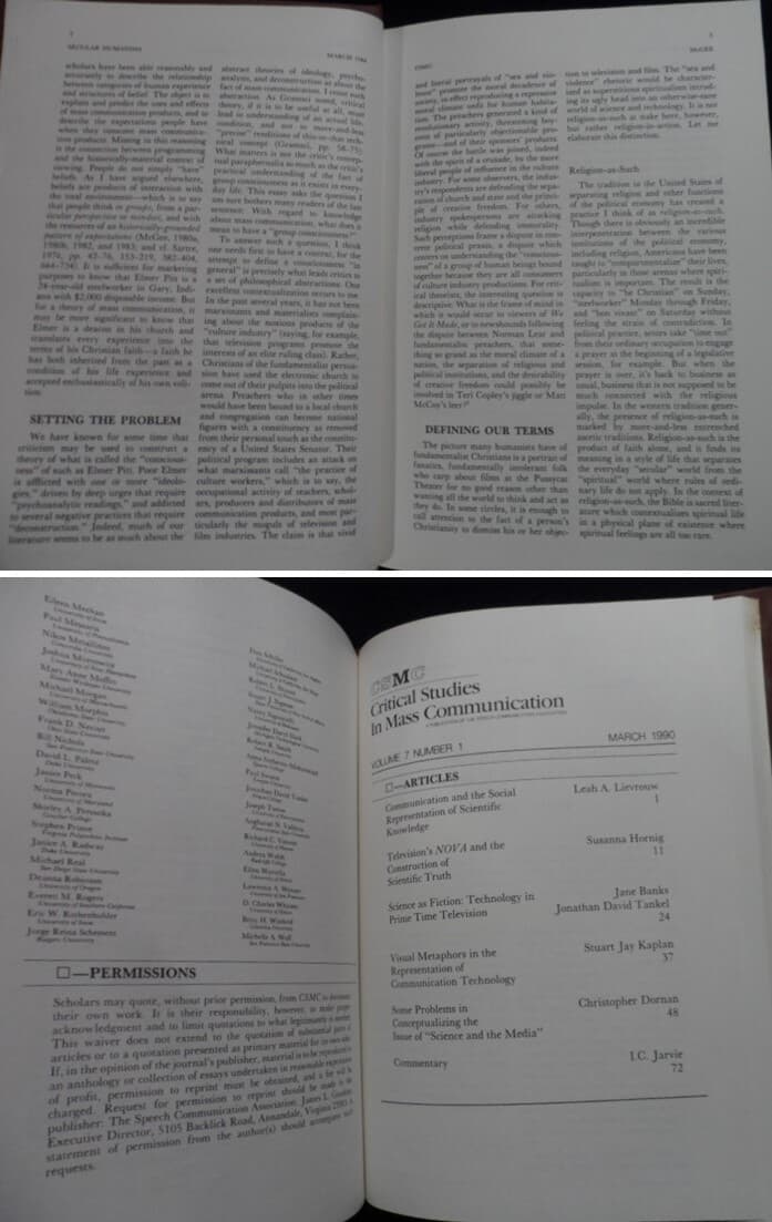 (CSMC) Critical Studies in Mass Communication VOL 1~7 [1984~1990 Issue 1] [全7卷6冊]  