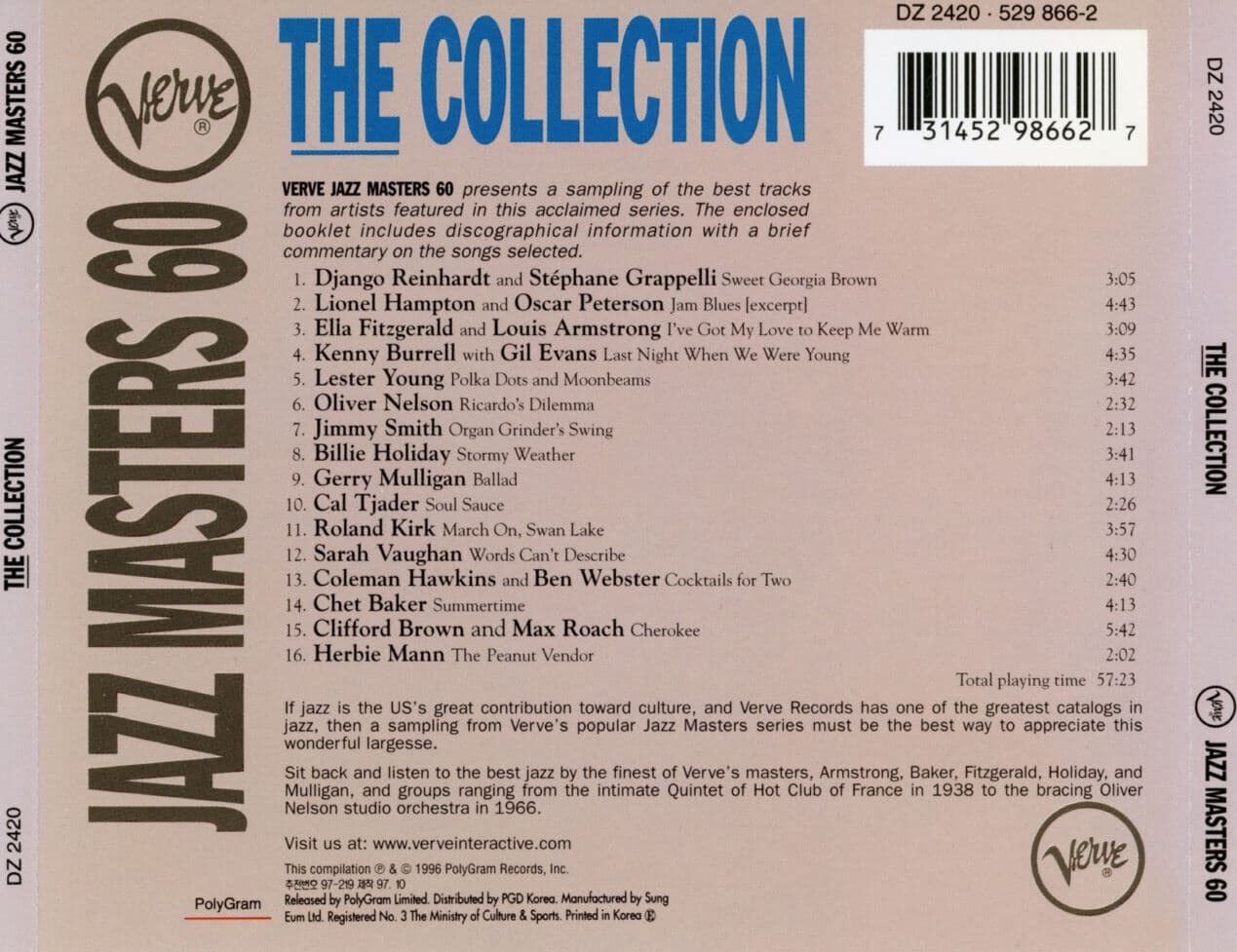 케니 버렐(V.A) - Kenny Burrell - The Collection Jazz Masters 60 