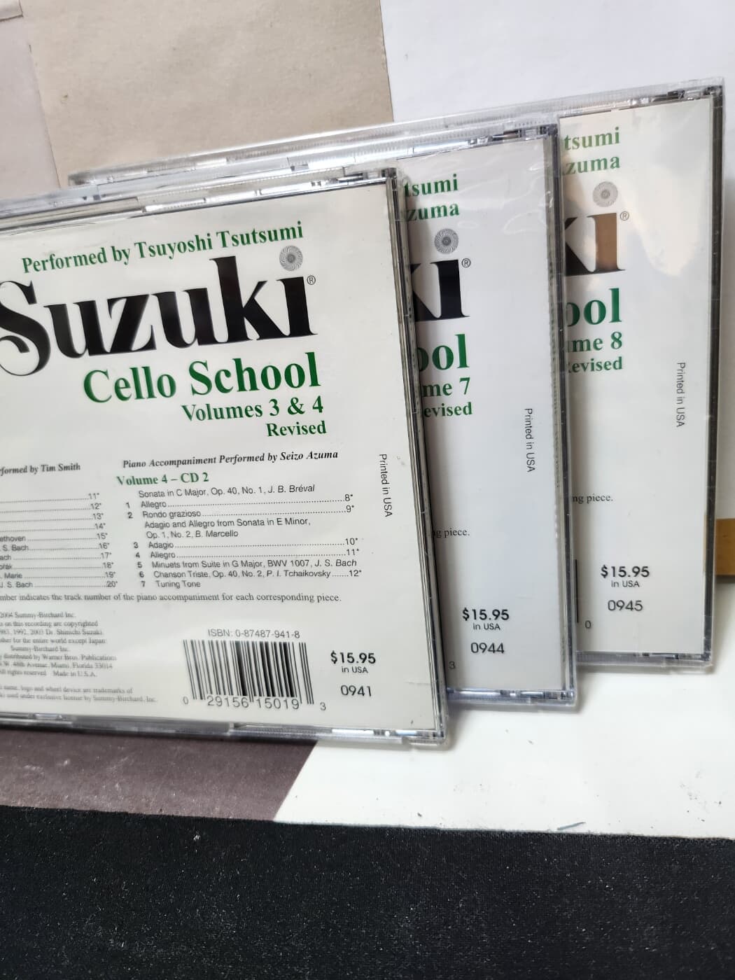 CD**Suzuki Cello School** /volume3&4/7/8(세장+1) Revisde