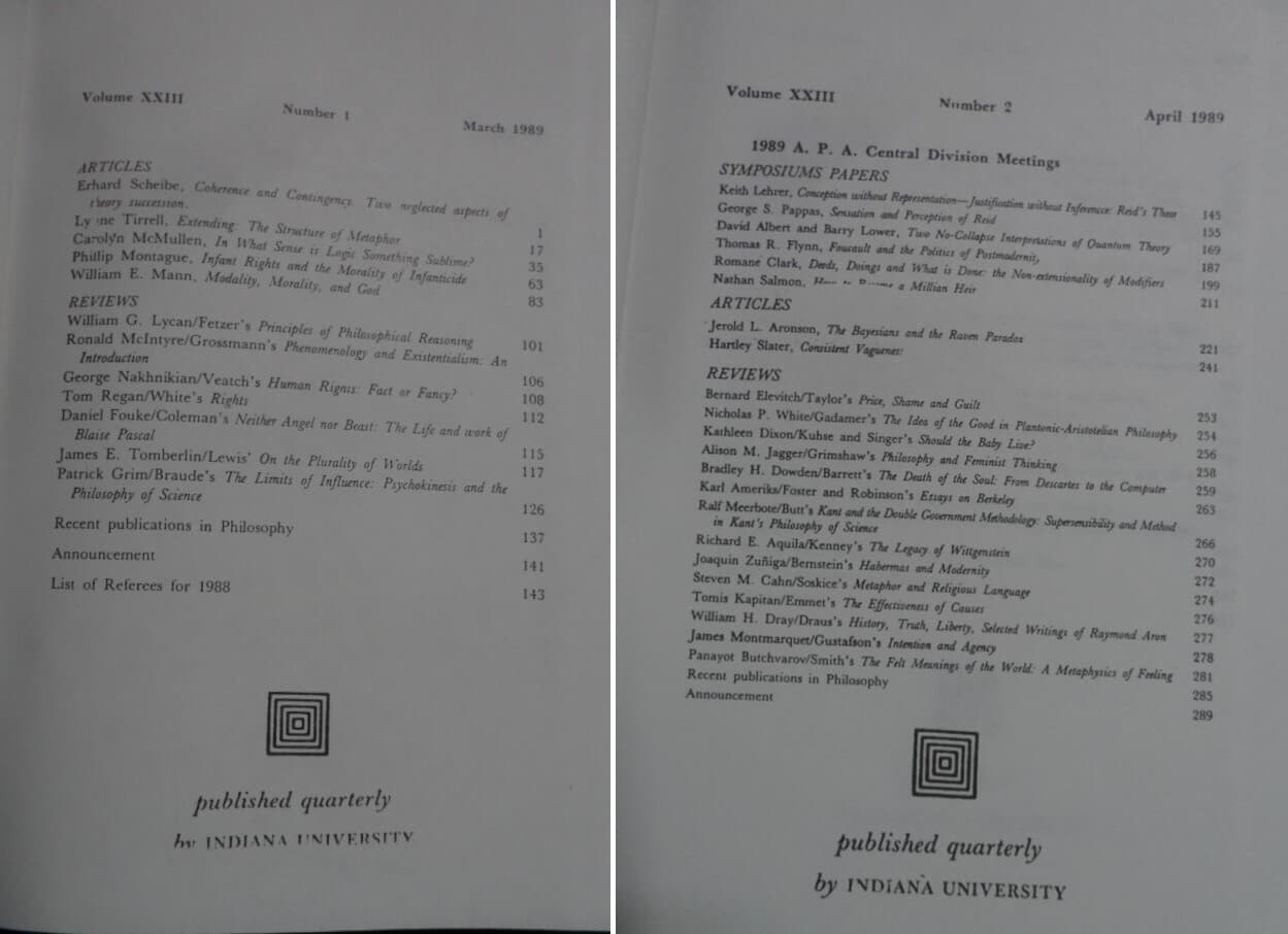 Nous (vol:12~23)[1978~1989] [전12권] Indiana University Press 