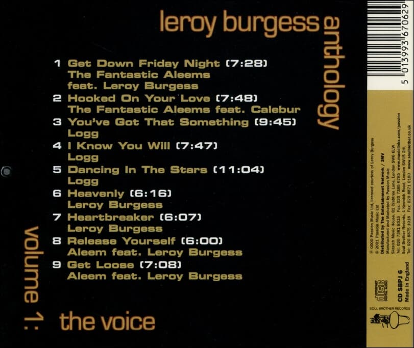 르로이 버제스(Leroy Burgess) - Anthology Volume 1: The Voice (UK발매)