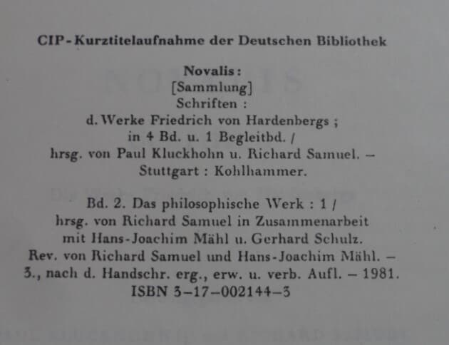 Novalis Schriften [1~3] (German Edition) [전3권] 