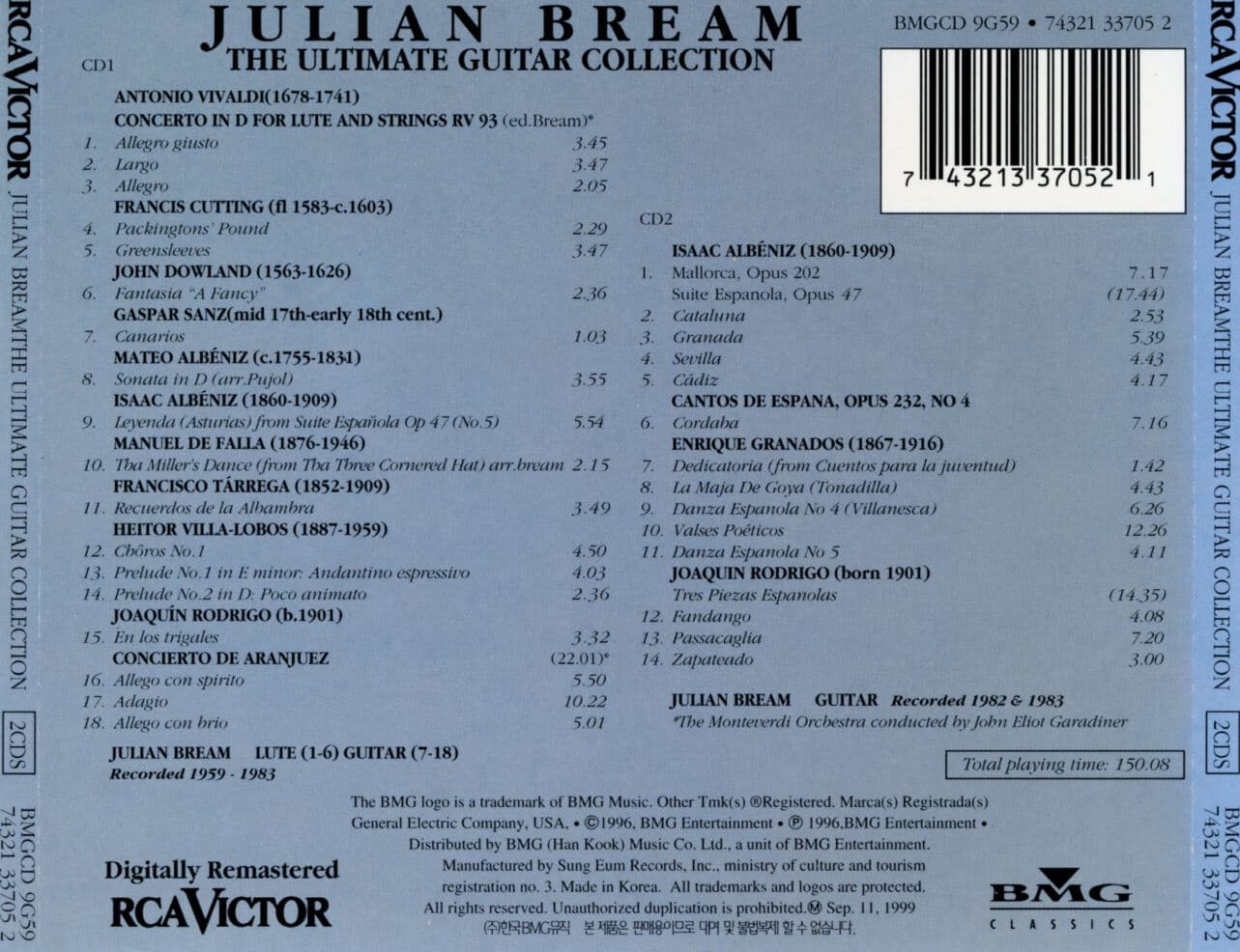 줄리안 브림 - Julian Bream - The Ultimate Guitar Collection 2Cds