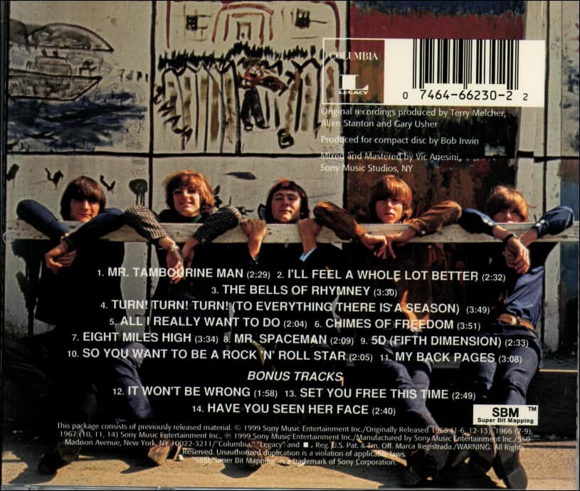 버즈 (The Byrds) - Greatest Hits  (US발매)