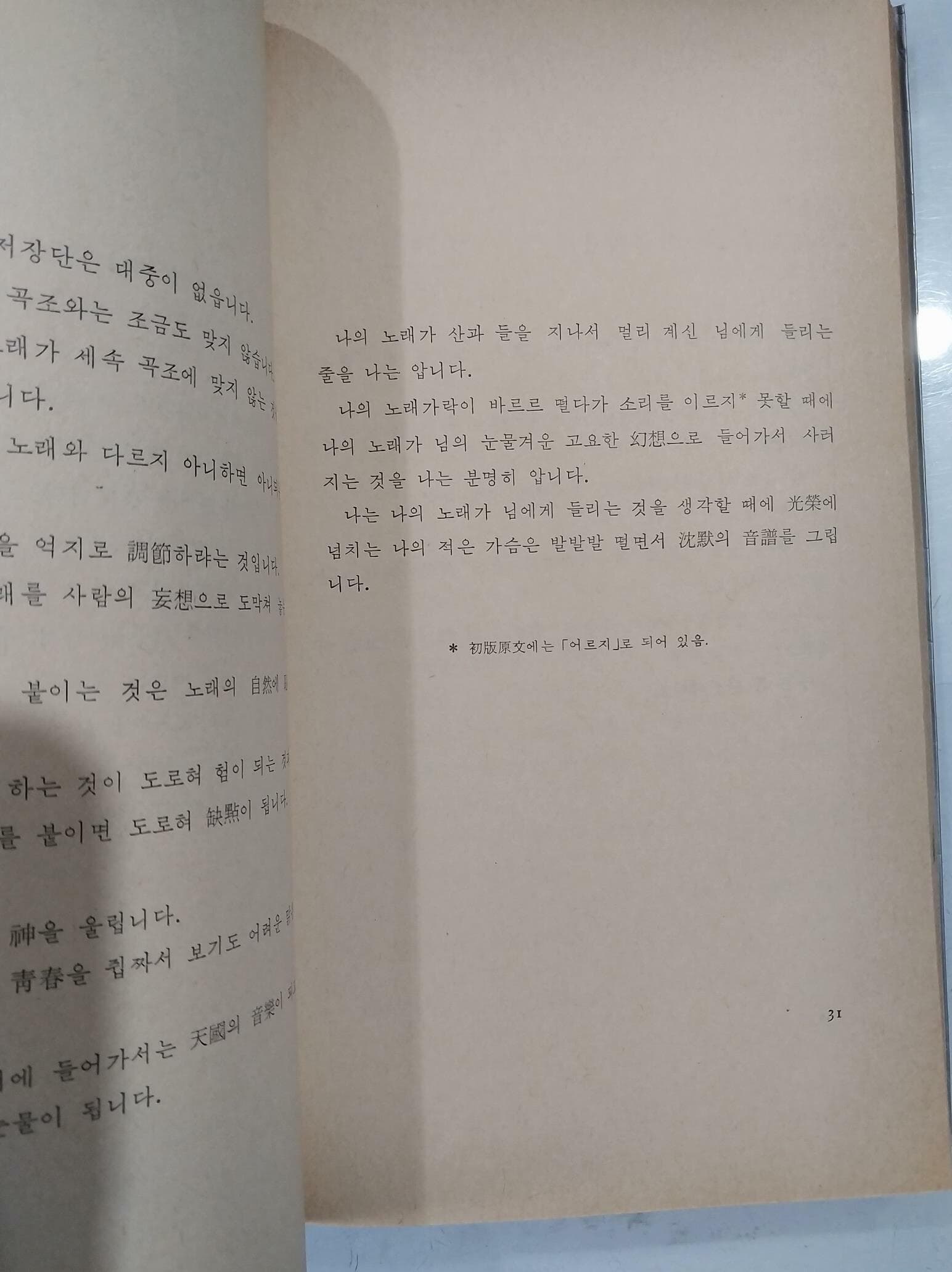 한용운 - 한국현대시문학대계 2 | 지식산업사 | 1985년 5월 4판