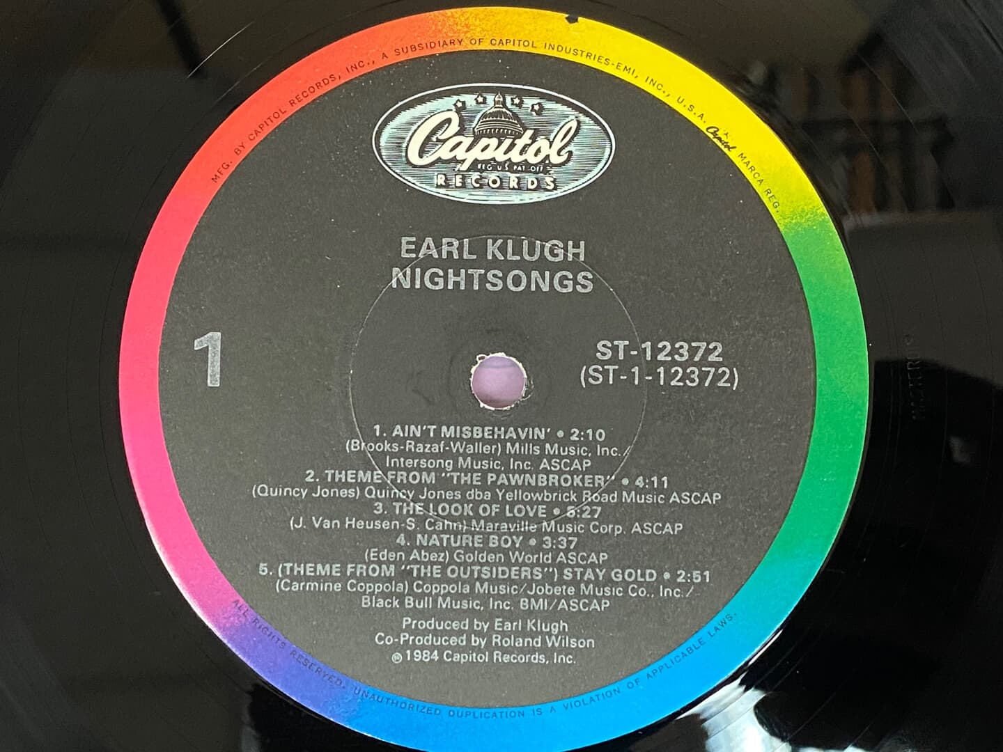 [LP] 얼 클루 - Earl Klugh - Nightsongs LP [U.S반]